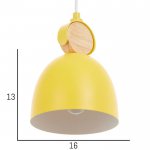 Светильник 34868/1 E27 40Вт желтый 16х16х22-122 см