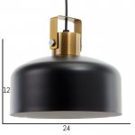 Светильник 34870/1 E27 40Вт черный 23х23х21-121 см