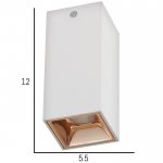 Светильник 86606/1 LED 7Вт 4000К белый-золото 5,5х5,5х12 см