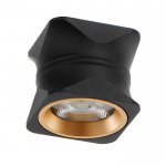 Светильник 86607/1 LED 7Вт 4000К черный-золото 6,3х6,3х5,5 см