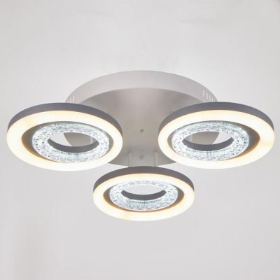 Люстра с ПДУ 74629/3 LED 85Вт диммер 3000-6000К белый 55х55х12,5 см Люстра с ПДУ 74629/3 LED 85Вт диммер 3000-6000К белый 55х55х12,5 см