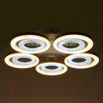 Люстра с ПДУ 74630/5 LED 140Вт диммер 3000-6000К белый 64х64х12,5 см