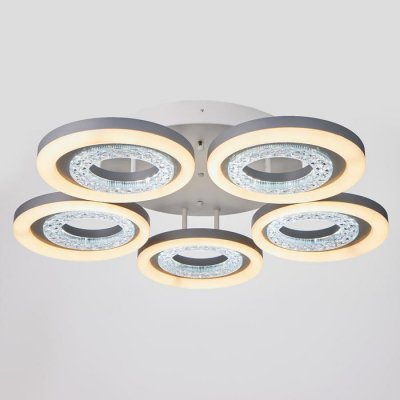 Люстра с ПДУ 74630/5 LED 140Вт диммер 3000-6000К белый 64х64х12,5 см Люстра с ПДУ 74630/5 LED 140Вт диммер 3000-6000К белый 64х64х12,5 см