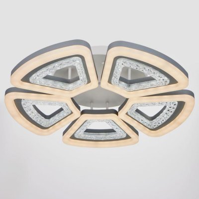 Люстра с ПДУ 74632/5 LED 150Вт диммер 3000-6000К белый 71х71х13 см Люстра с ПДУ 74632/5 LED 150Вт диммер 3000-6000К белый 71х71х13 см