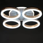 Светильник с ПДУ 74651/4+1 LED 95Вт диммер 3000-6000К белый 50х50х9 см