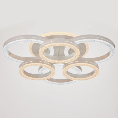 Светильник с ПДУ 74653/3+3+1 LED 165Вт диммер 3000-6000К белый 60х60х13 см