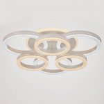 Светильник с ПДУ 74653/3+3+1 LED 165Вт диммер 3000-6000К белый 60х60х13 см