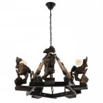Люстра 85204/5 E27 40Вт черный-бронза 65х65х51-91 см Маска