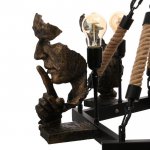 Люстра 85204/5 E27 40Вт черный-бронза 65х65х51-91 см Маска