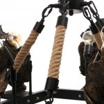 Люстра 85204/5 E27 40Вт черный-бронза 65х65х51-91 см Маска