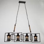 Светильник 85208/4 E27 40Вт черный 100х24х56-109 см