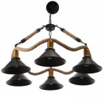 Люстра 85209/6 E27 40Вт черный 76х76х58-112 см