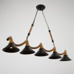 Светильник 85211/5 E27 40Вт черный 137х22х80-107 см