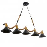 Светильник 85211/5 E27 40Вт черный 137х22х80-107 см