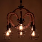 Люстра 85215/6 E27 40Вт черный 62х62х90-115 см