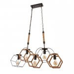 Светильник 85217/5 E27 40Вт черный 78х16х62-117 см