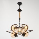 Люстра 85220/6 E27 40Вт черный 52х52х53-83 см