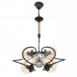 Люстра 85220/6 E27 40Вт черный 52х52х53-83 см