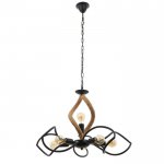 Люстра 85223/6 E27 40Вт черный 66х66х43-108 см