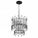 Светильник 59802/1 E27 40Вт черный 30х30х32-132 см