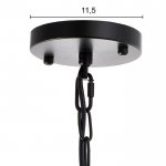 Светильник 59804/1 E27 40Вт черный 37х37х43-100 см