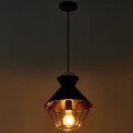 Светильник 59806/1 E27 40Вт черный-медь 23х23х33-133 см