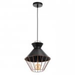 Светильник 59806/1 E27 40Вт черный-медь 23х23х33-133 см