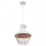 Светильник 59807/1 E27 40Вт белый-медь 23х23х33-133 см