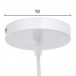 Светильник 59807/1 E27 40Вт белый-медь 23х23х33-133 см