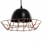 Светильник 59808/1 E27 40Вт черный-медь 32х32х17-117 см