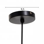 Светильник 59808/1 E27 40Вт черный-медь 32х32х17-117 см