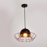 Светильник 59808/1 E27 40Вт черный-медь 32х32х17-117 см