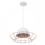 Светильник 59809/1 E27 40Вт белый-медь 32х32х17-117 см