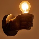 Бра 59818/1R E27 40Вт черный-коричневый 15х12х12 см