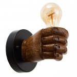 Бра 59818/1R E27 40Вт черный-коричневый 15х12х12 см