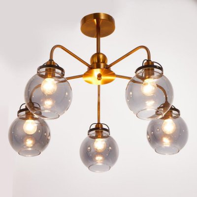 Люстра 69636/5 E14 40Вт золото-кофе 63х63х45 см