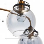 Люстра 69636/5 E14 40Вт золото-кофе 63х63х45 см