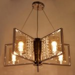 Люстра 69637/5 E14 40Вт хром-черный 68х68х60 см