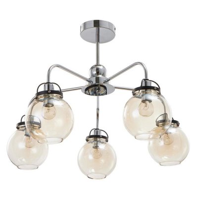 Люстра 69639/5 E14 40Вт хром-черный 63х63х45 см