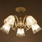 Люстра 69646/5 E14 40Вт белый с золотой патиной 56х56х32 см