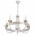 Люстра 69647/5 E14 40Вт белый с золотой патиной 57х57х41 см