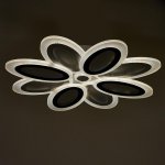 Люстра с ПДУ 69653/LED 160Вт диммер 3000-6000К белый-кофе 55х55х6 см