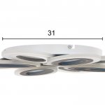 Люстра с ПДУ 69653/LED 160Вт диммер 3000-6000К белый-кофе 55х55х6 см