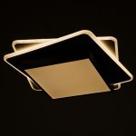 Люстра с ПДУ 60403/1 LED 124Вт 3 режима черный-белый 52х52х13 см