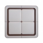 Люстра с ПДУ 60409/1 LED 144Вт диммер 3000-6000К кофе 50х50х8 см