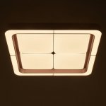 Люстра с ПДУ 60409/1 LED 144Вт диммер 3000-6000К кофе 50х50х8 см