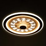 Люстра с ПДУ 60410/1 LED 104Вт диммер 3000-6000К кофе 48,5х48,5х8 см