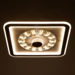 Люстра с ПДУ 60411/1 LED 104Вт диммер 3000-6000К кофе 48х48х8 см