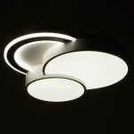 Люстра с ПДУ 60412/1 LED 108Вт диммер 3000-6000К белый-черный 49х49х9 см