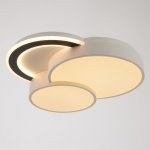 Люстра с ПДУ 60412/1 LED 108Вт диммер 3000-6000К белый-черный 49х49х9 см